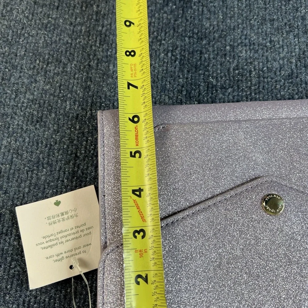 Kate Spade Tinsel Flap Glitter‎ Crossbody Bag Womens Pink Envelope Clutch Purse